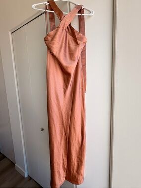 Petal & Pup Rust Orange Cross-Back Maxi Dress